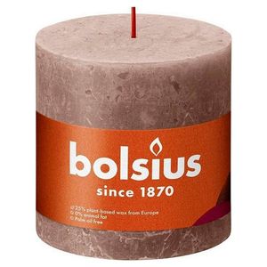 Bolsius Stompkaars Misty Pink Ø68 mm - Hoogte 8 cm - Roze/Grijs - 35 branduren