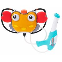 Rugzak waterpistool oranje krab 1L - Buitenspeelgoed - Backpack Watergun - Supersoaker - Voor de kleine kindjes - thumbnail