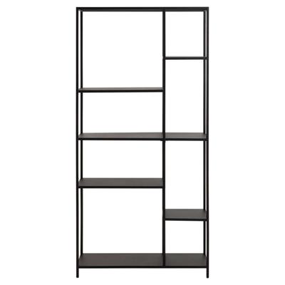 Leen Bakker - Boekenkast Jaxx- 165x79,5x30 Cm - Metaal - Zwart