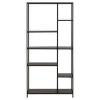 Leen Bakker - Boekenkast Jaxx- 165x79,5x30 Cm - Metaal - Zwart