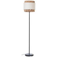 Brilliant VloerlampWaterlilly rotan met witte stof - 94552/09