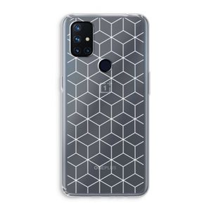 Zwart-witte kubussen: OnePlus Nord N10 5G Transparant Hoesje