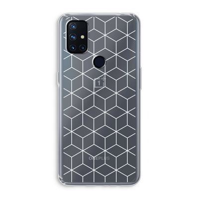 Zwart-witte kubussen: OnePlus Nord N10 5G Transparant Hoesje