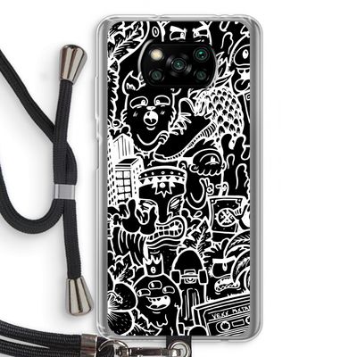 Vexx Black Mixtape: Xiaomi Poco X3 Pro Transparant Hoesje met koord