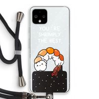 You're Shrimply The Best: Pixel 4 Transparant Hoesje met koord