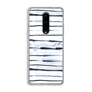 Ink Stripes: OnePlus 8 Transparant Hoesje