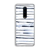 Ink Stripes: OnePlus 8 Transparant Hoesje - thumbnail