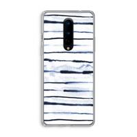 Ink Stripes: OnePlus 8 Transparant Hoesje