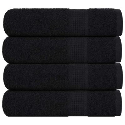 VidaXL Douchehanddoeken 4 st 70x140 cm 360 g/m² 100% katoen zwart