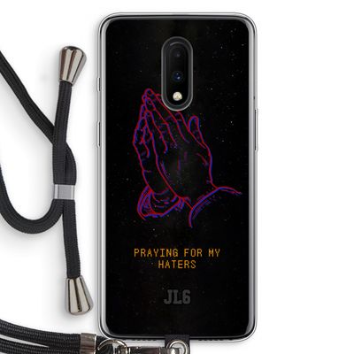 Praying For My Haters: OnePlus 7 Transparant Hoesje met koord