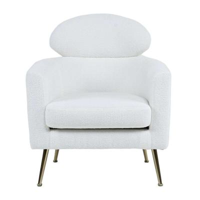 Armstoel Home ESPRIT Wit Zilverkleurig Metaal 71 x 75 x 95 cm
