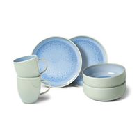 Villeroy & Boch Crafted Blueberry Ontbijtset 2 persoons, 6 delig