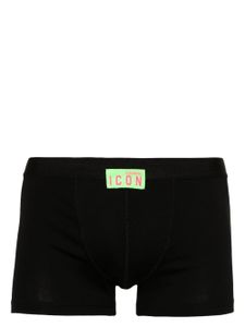 DSQUARED2 boxer en coton à patch logo - Noir