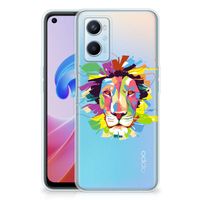 OPPO A96 | OPPO A76 Telefoonhoesje met Naam Lion Color - thumbnail