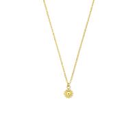 14k Geelgouden Collier met Zon Hanger - Verstelbaar 40-42 cm