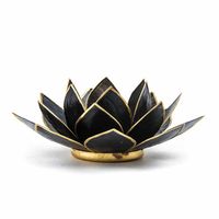 Lotus Sfeerlicht Zwart Goudrand - thumbnail