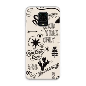 Good vibes: Xiaomi Redmi Note 10 Lite Transparant Hoesje