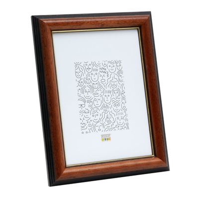 Deknudt Klassieke bruine fotolijst in hout 13x18 S222H3