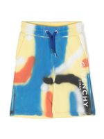 Givenchy Kids short de sport à effet taches de peinture - Jaune - thumbnail