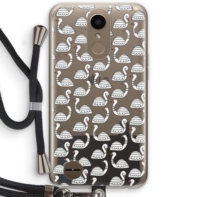 Zwanen: LG K10 (2017) Transparant Hoesje met koord