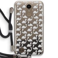 Zwanen: LG K10 (2017) Transparant Hoesje met koord