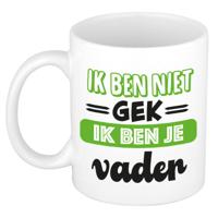 Cadeau koffie/thee mok voor papa - groen - niet gek maar je vader - 300 ml - Vaderdag Cadeau koffie/thee mok voor papa - groen - niet gek maar je vader - 300 ml - Vaderdag