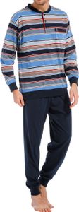 Robson pyjama blauw met boorden