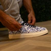 Azure Bird Garden Sneakers Lureaux - Handgemaakte Nette Schoenen Voor Heren