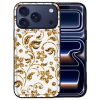 Gouden Bloemen Backcover Hoesje Apple iPhone 17 Pro