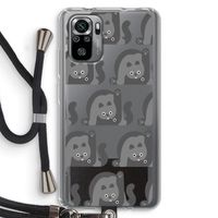 Cats: Xiaomi Redmi Note 10S Transparant Hoesje met koord