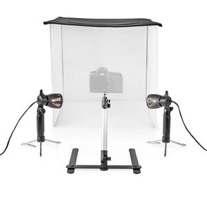 Nedis Fotostudioset | 400 lm | Opvouwbaar | Inclusief reistas | Zwart | 1 stuks - SKT012WT SKT012WT