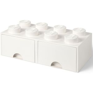 LEGO Brick Drawer 8 Wit Opbergdoos