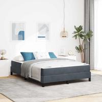 Boxspringbed met matras Donkergrijs 140 x 190 cm Fluweel