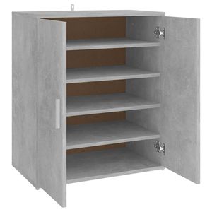 vidaXL Schoenenkast 60x35x70 cm bewerkt hout betongrijs