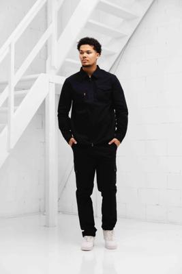 Cruyff Cotton Ripstop Trainingspak Heren Zwart - Maat M - Kleur: Zwart | Soccerfanshop