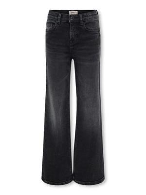 Kids ONLY winter jeansbroek meisjes - zwart - KogJuicy - wide leg fit