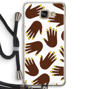 Hands dark: Samsung Galaxy A5 (2016) Transparant Hoesje met koord