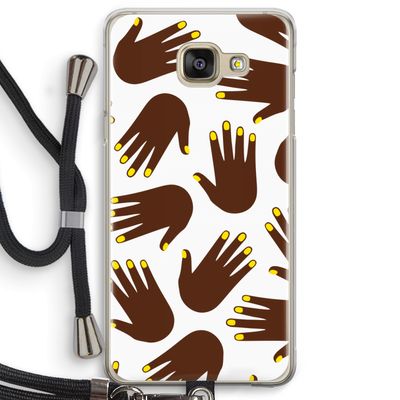 Hands dark: Samsung Galaxy A5 (2016) Transparant Hoesje met koord