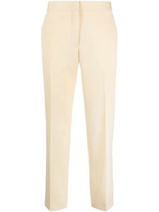 Jil Sander pantalon slim à plis marqués - Jaune