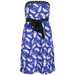 Dept strapless jurk - Whirling Flow - Blauw