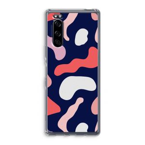 Memphis Shapes Pink: Sony Xperia 5 Transparant Hoesje