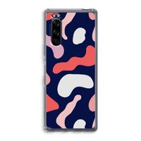 Memphis Shapes Pink: Sony Xperia 5 Transparant Hoesje - thumbnail