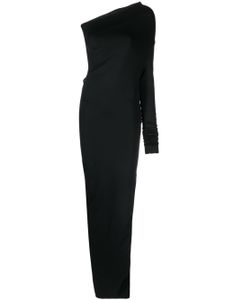 Rick Owens Lilies robe drapée à une épaule - Noir