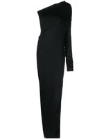 Rick Owens Lilies robe drapée à une épaule - Noir