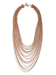 Fabiana Filippi collier multi-rangs à perles - Rose