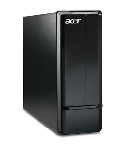 Acer Aspire X3300 DDR3-SDRAM 215 SFF Intel® Celeron® M 2 GB 320 GB Windows 7 Home Premium PC Zwart