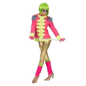 Neon roze circus directeur jas voor dames