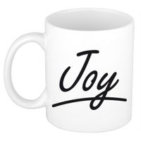 Naam cadeau mok / beker Joy met sierlijke letters 300 ml