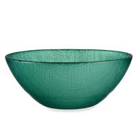 Kommetjes/serveer schaaltjes - Murano - glas - D15 x H6 cm - groen - Stapelbaar - Kommetjes - thumbnail