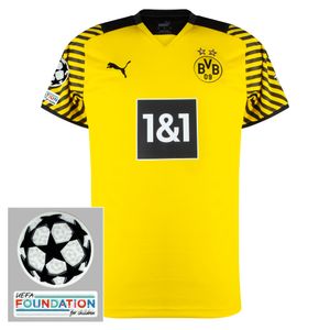 Borussia Dortmund Shirt Thuis 2021-2022 + Champions League Badges